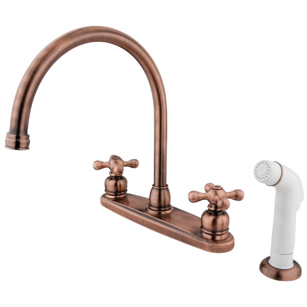Vintage Centerset Kitchen Faucet, Antique Copper